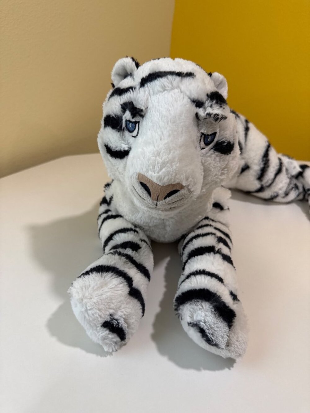 IKEA ONSKAD White Tiger Plush Large Stuffed Animal 36" Siberian Snow Cat Soft To